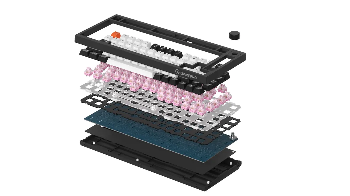 Клавіатура GamePro MK160 V2 Warden QLAB Sakura White (MK160-V2-BL-QS) - мініатюра 4