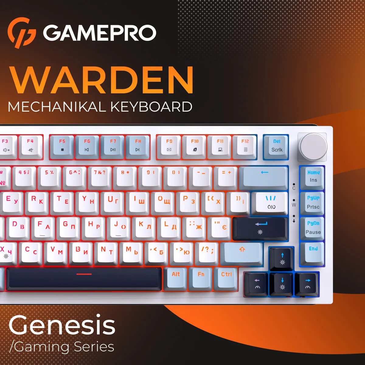 Клавіатура GamePro MK160 V2 Warden QLAB Sakura White (MK160-V2-BL-QS) - мініатюра 5