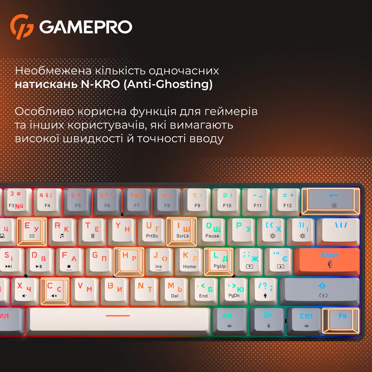 Клавіатура GamePro MK130 V2 Infinity QLAB Sakura Black (MK130-V2-B-QS) - мініатюра 12
