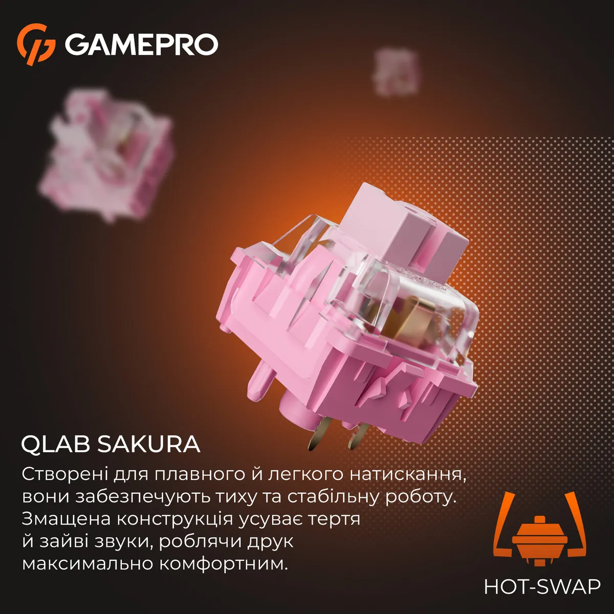 Клавіатура GamePro MK130 V2 Infinity QLAB Sakura Black (MK130-V2-B-QS) - мініатюра 15