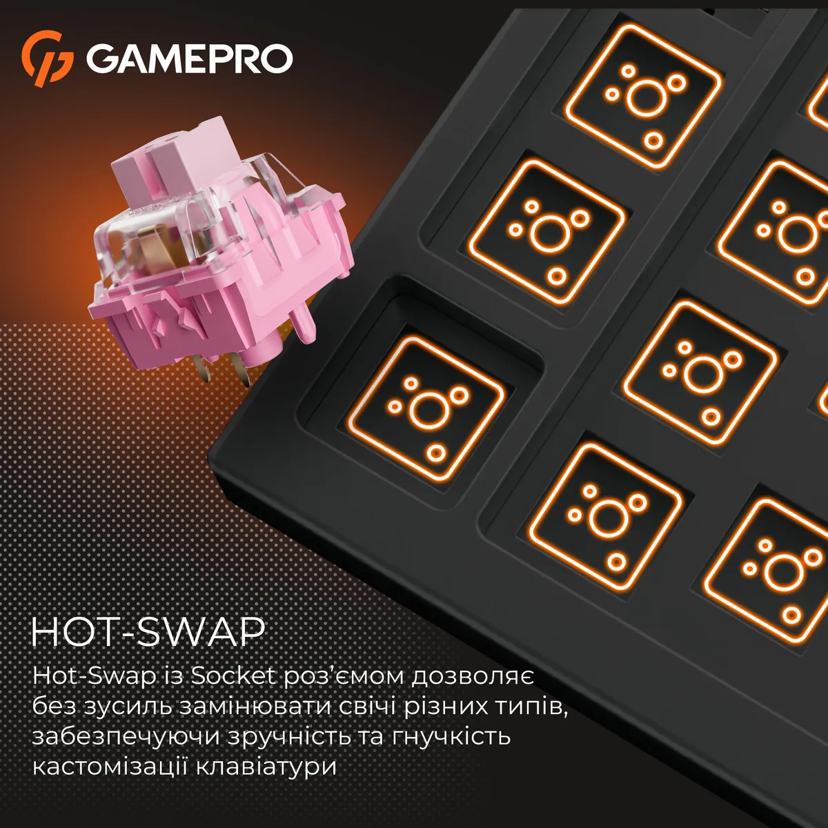 Клавіатура GamePro MK130 V2 Infinity QLAB Sakura Black (MK130-V2-B-QS) - мініатюра 16