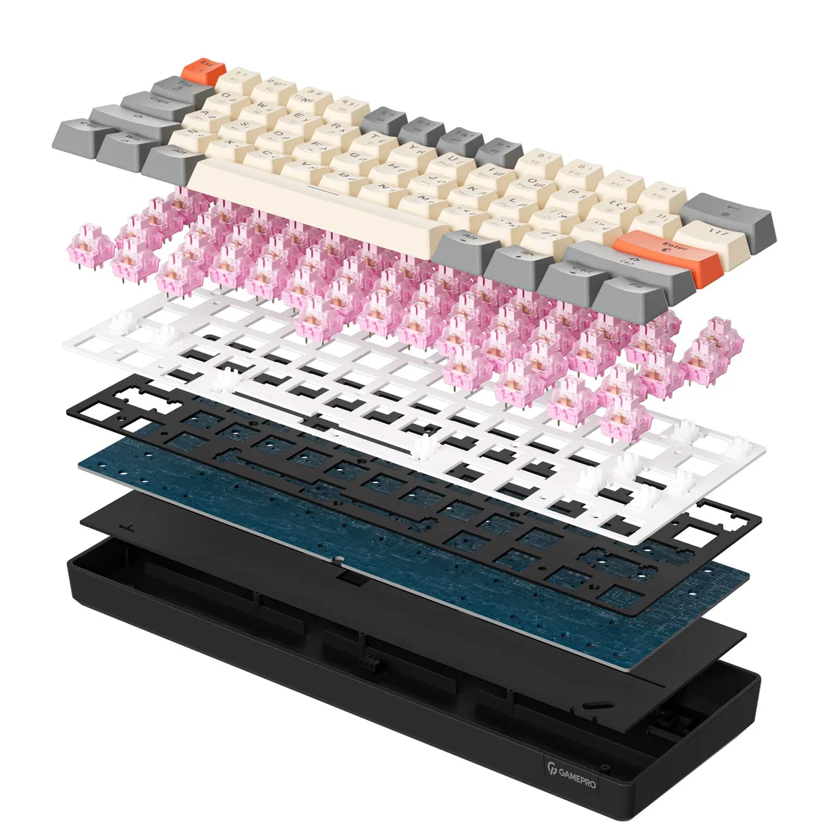 Клавіатура GamePro MK130 V2 Infinity QLAB Sakura Black (MK130-V2-B-QS) - мініатюра 8