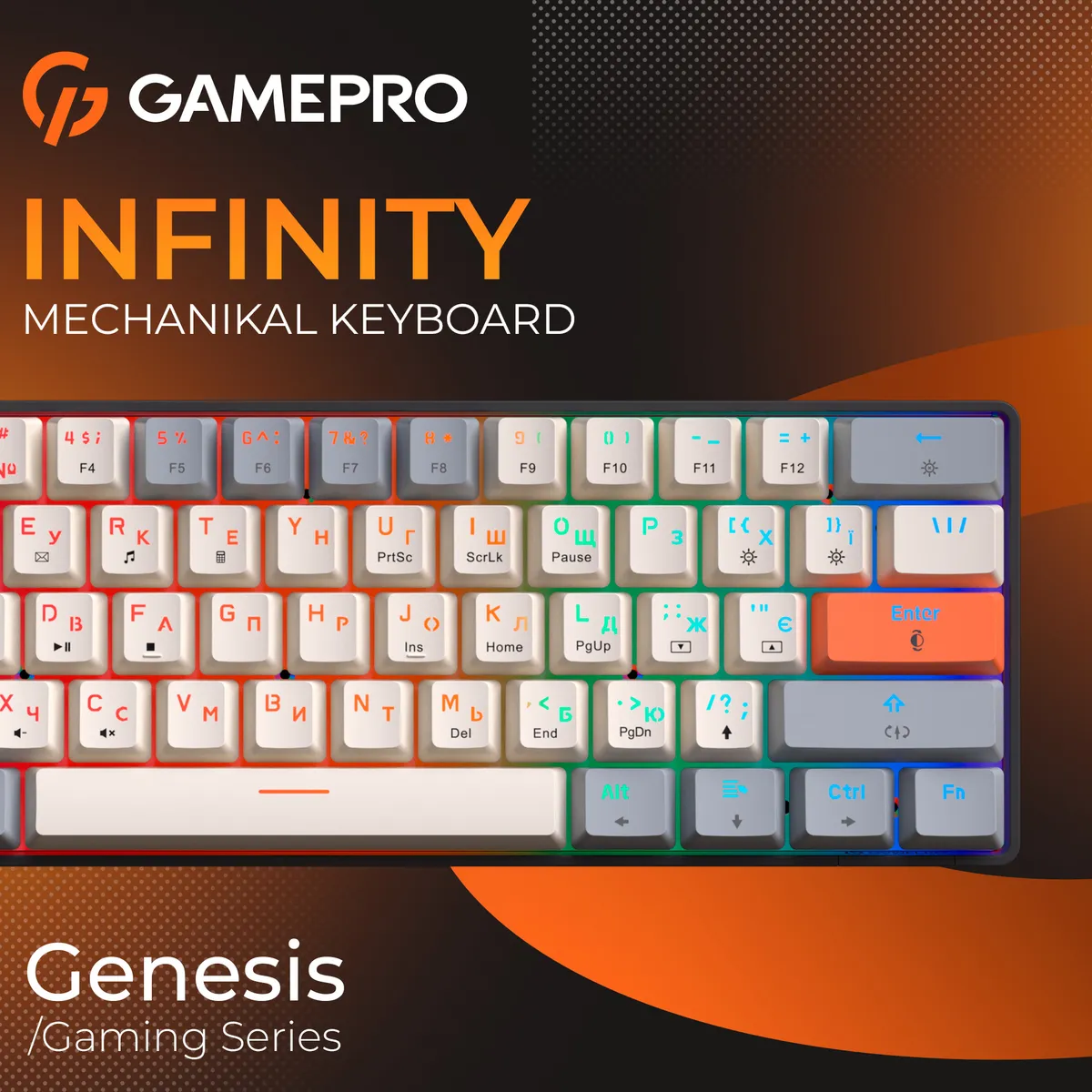 Клавіатура GamePro MK130 V2 Infinity QLAB Sakura Black (MK130-V2-B-QS) - мініатюра 9