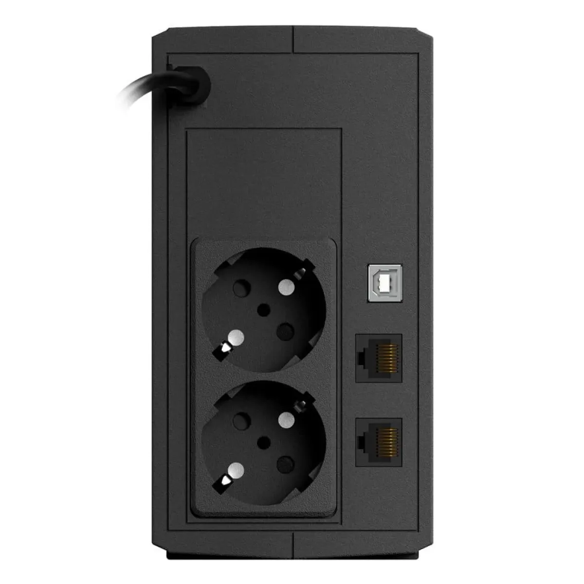 Джерело безперебійного живлення NJOY Keen 600 (UPLI-LI060KU-CG01B) Lin.int., AVR, 2 x евро, USB, пластик - мініатюра 7