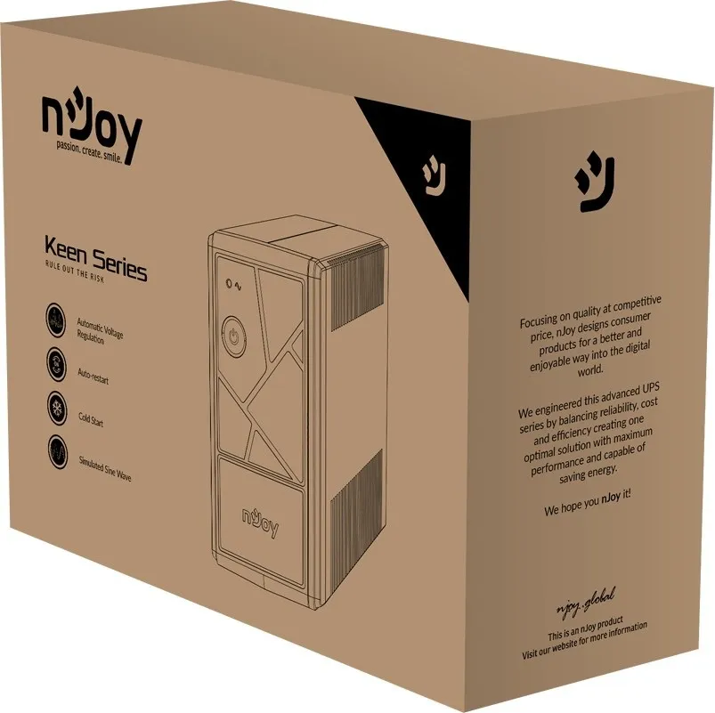 Джерело безперебійного живлення NJOY Keen 800 (UPLI-LI080KU-CG01B) - мініатюра 11