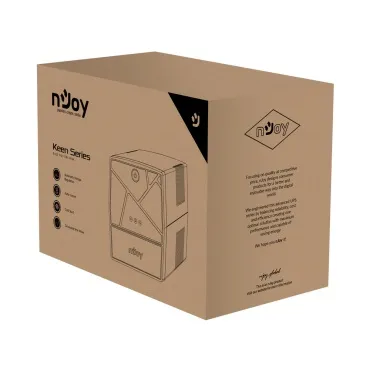 Джерело безперебійного живлення NJOY Keen 1000 (UPLI-LI100KU-CG01B), Lin.int., AVR, 4 x евро, USB, пластик - мініатюра 6