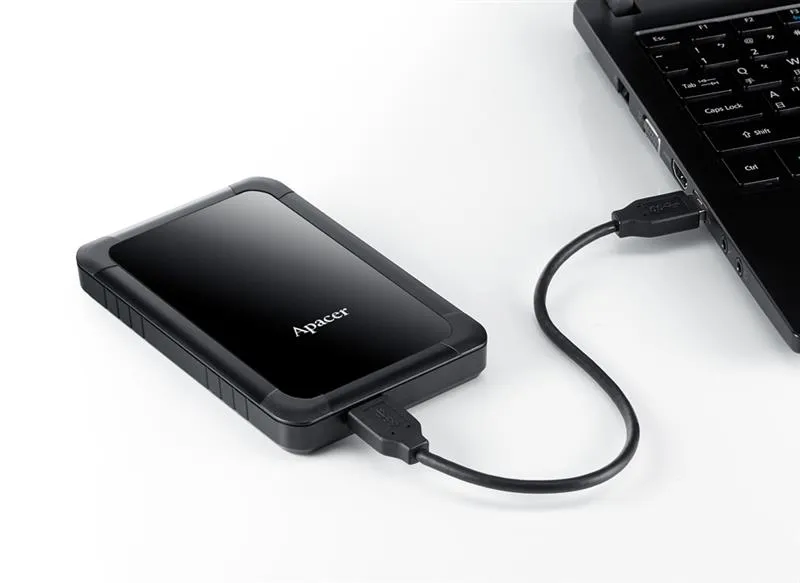 Зовнішній жорсткий диск 2.5" USB 1.0TB Apacer AC532 Black (AP1TBAC532B-1) - мініатюра 3