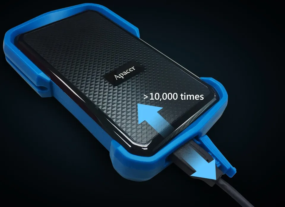 Зовнішній жорсткий диск 2.5" USB 2.0TB Apacer AC631 Black/Blue (AP2TBAC631U-1) - мініатюра 11