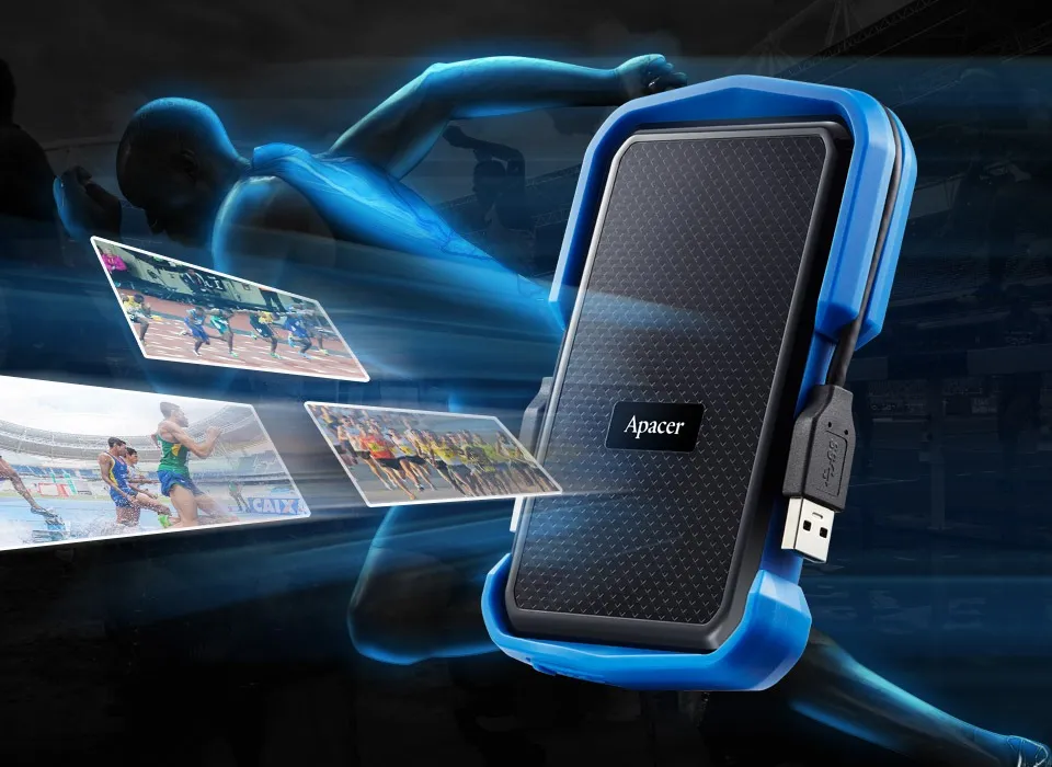 Зовнішній жорсткий диск 2.5" USB 2.0TB Apacer AC631 Black/Blue (AP2TBAC631U-1) - мініатюра 7