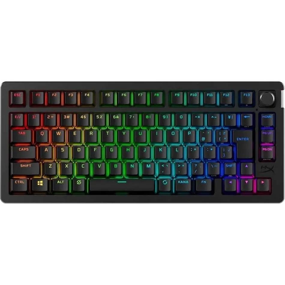 Клавіатура бездротова HyperX Alloy Rise 75 Red RGB UA Black (91Y91AA) - зображення 1