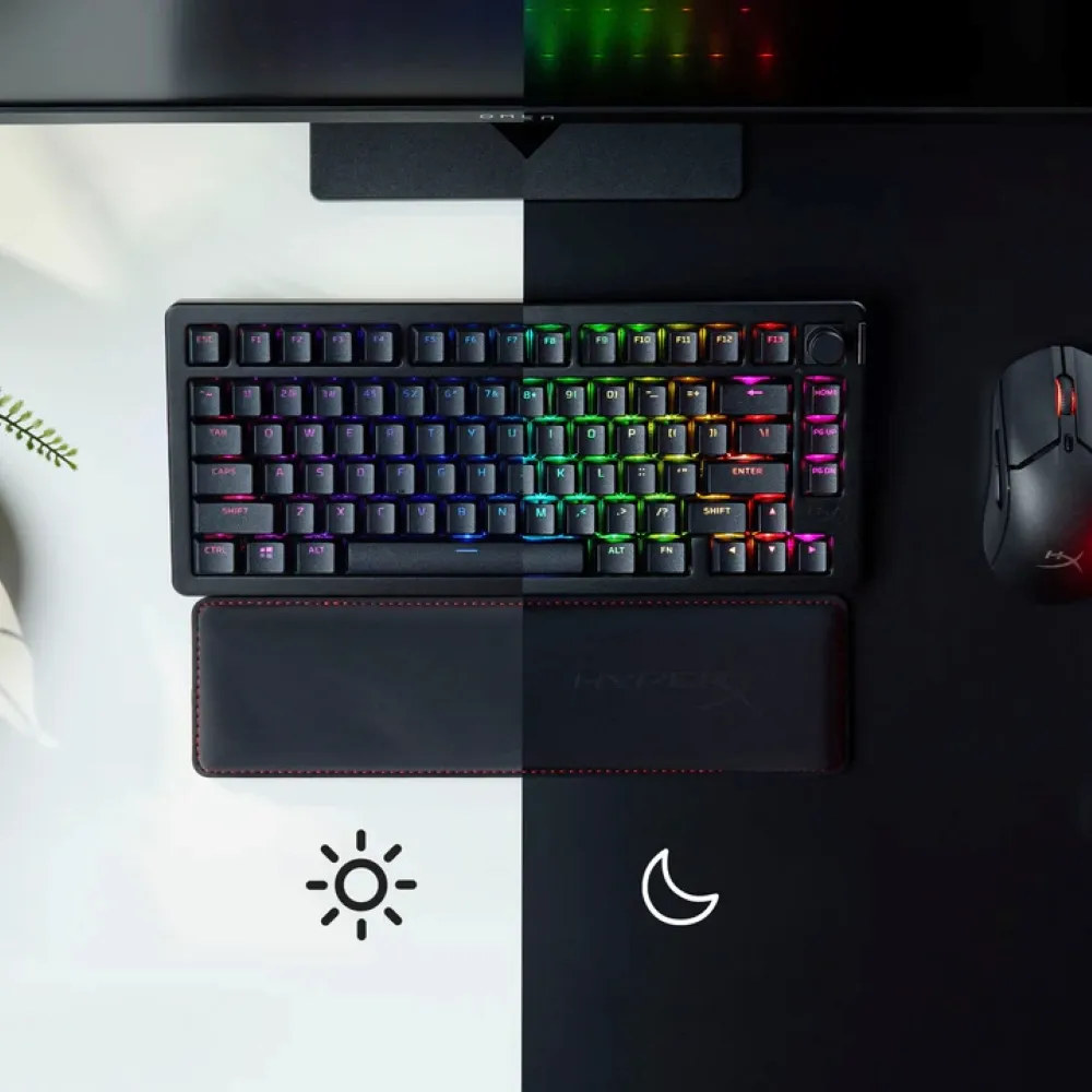 Клавіатура бездротова HyperX Alloy Rise 75 Red RGB UA Black (91Y91AA) - мініатюра 8