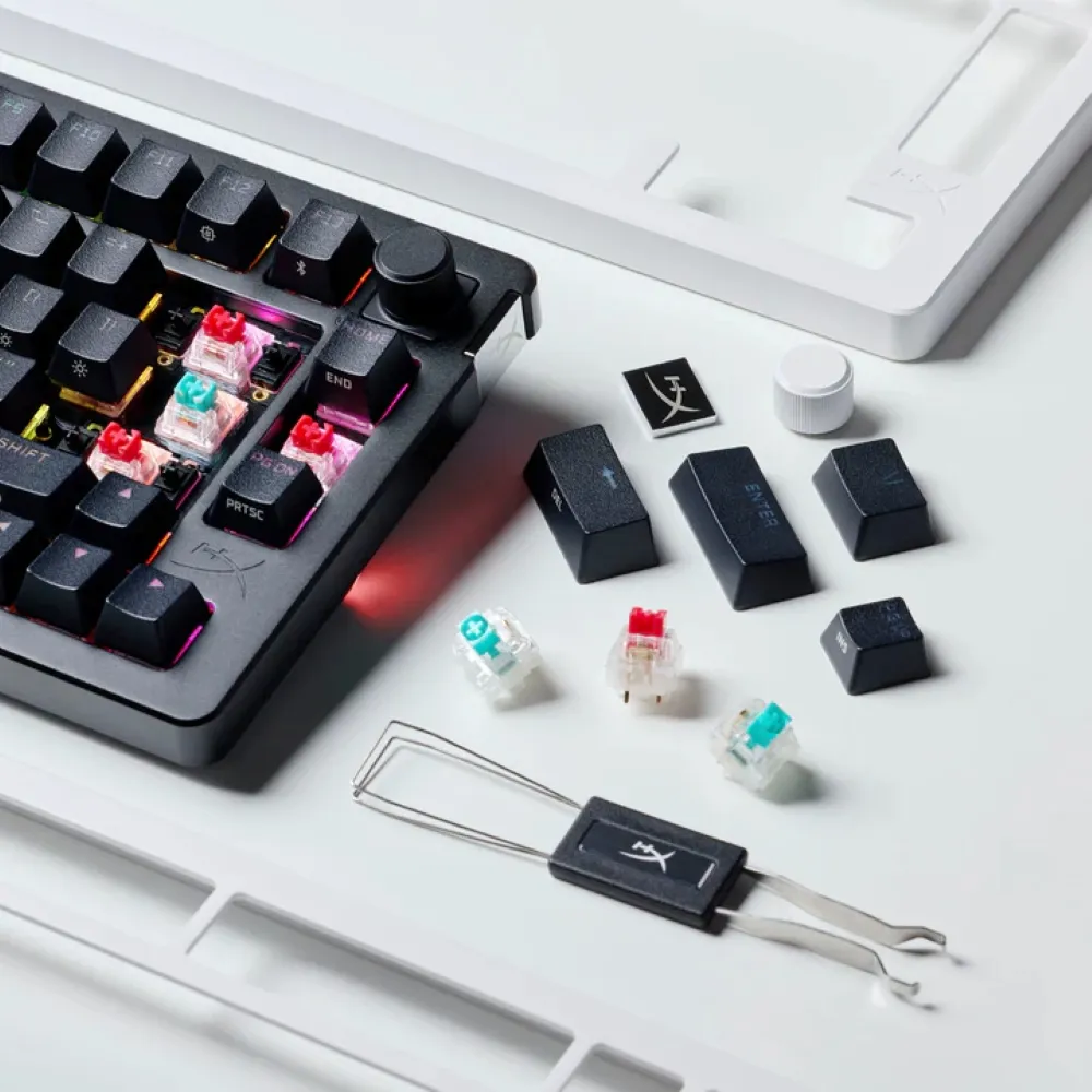 Клавіатура бездротова HyperX Alloy Rise 75 Red RGB UA Black (91Y91AA) - мініатюра 9