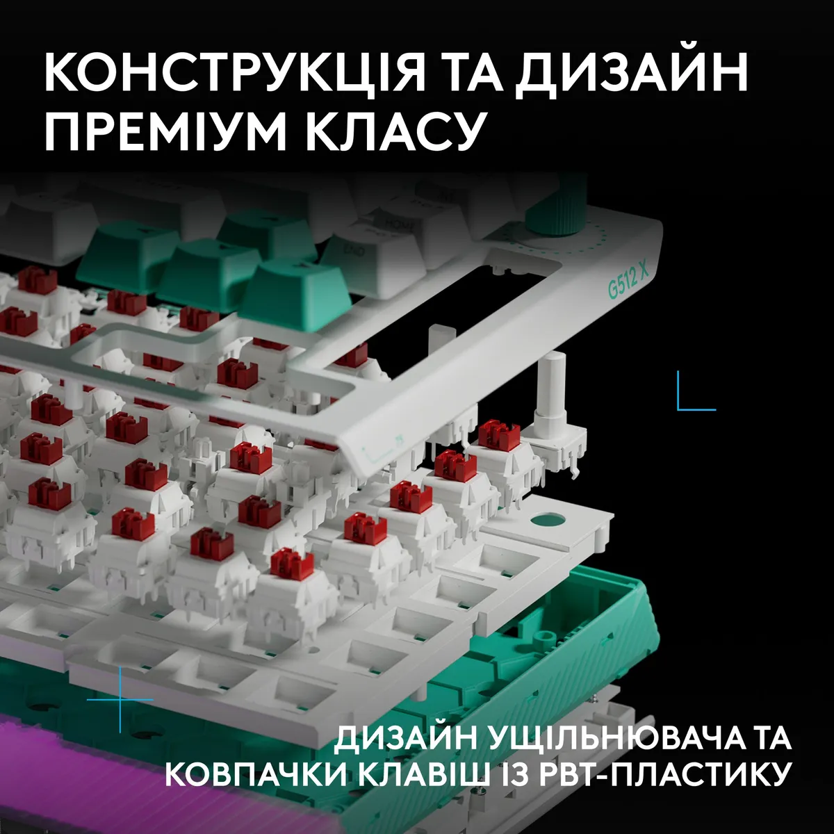 Клавiатура Logitech G512 X 75 White (920-013955) - мініатюра 10