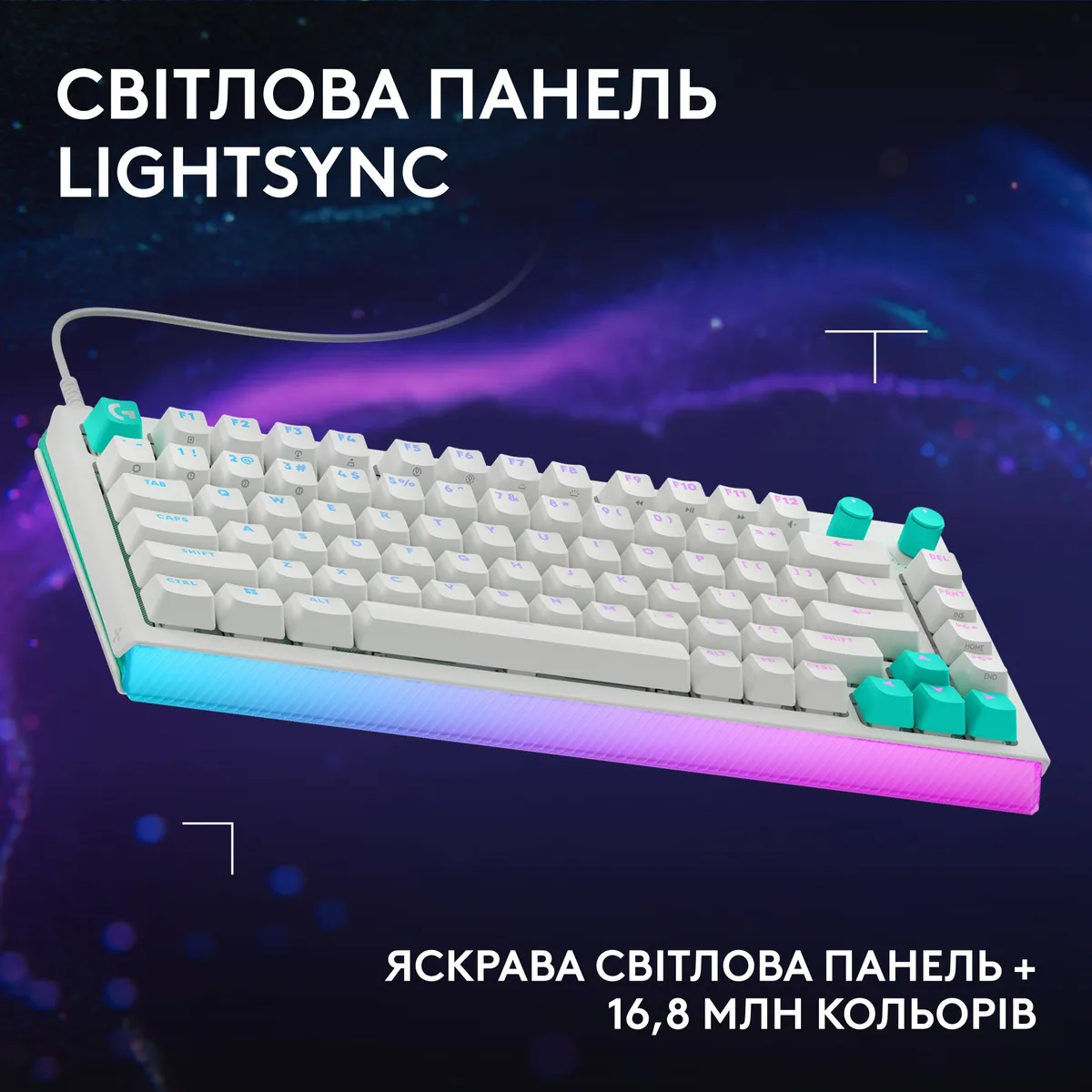 Клавiатура Logitech G512 X 75 White (920-013955) - мініатюра 8