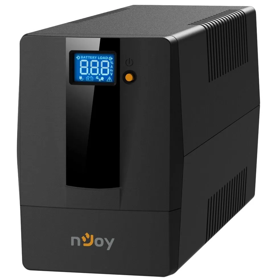 Джерело безперебійного живлення NJOY Horus Plus 600 (PWUP-LI060H1-AZ01B) Lin.int., AVR, 2 x евро, USB, LCD, пластик - мініатюра 10