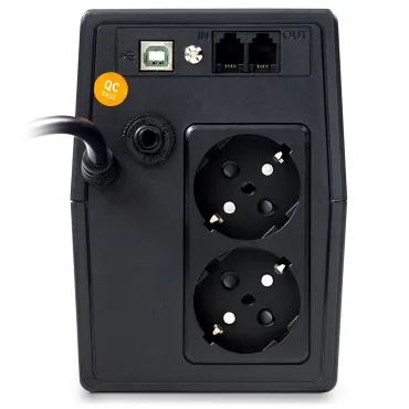 Джерело безперебійного живлення NJOY Horus Plus 600 (PWUP-LI060H1-AZ01B) Lin.int., AVR, 2 x евро, USB, LCD, пластик - мініатюра 5