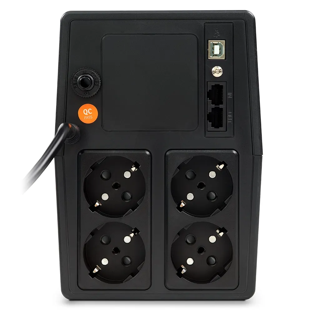 Джерело безперебійного живлення NJOY Horus Plus 1000 (PWUP-LI100H1-AZ01B), Lin.int., AVR, 4 x евро, USB, LCD, пластик - мініатюра 5