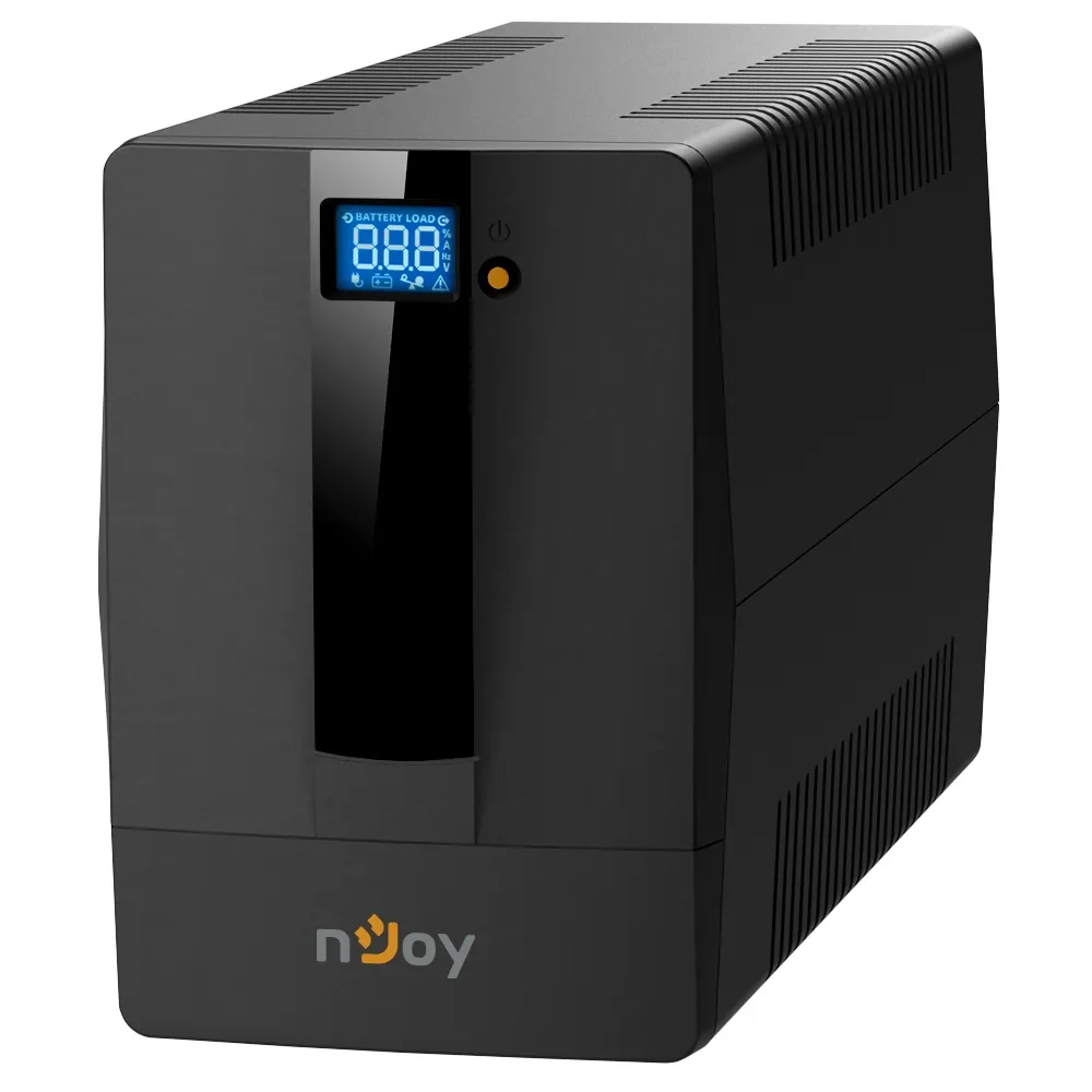 Джерело безперебійного живлення NJOY Horus Plus 1500 (PWUP-LI150H1-AZ01B) Lin.int., AVR, 4 x евро, USB, LCD, пластик - зображення 1