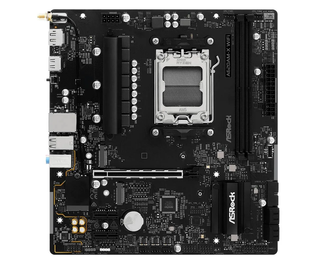 Материнська плата ASRock A620AM-X WiFi Socket AM5 - мініатюра 2