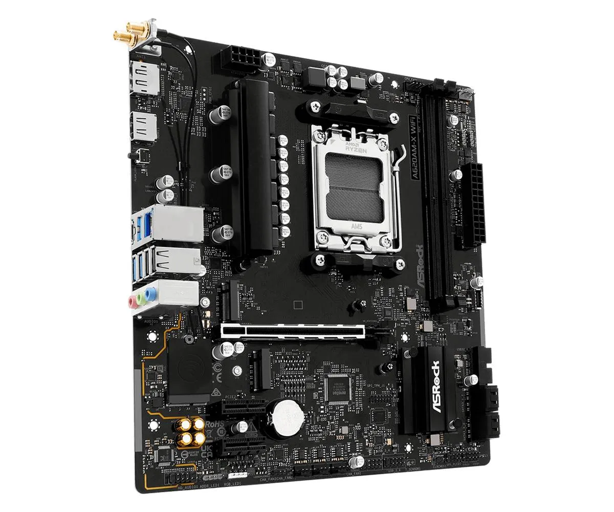 Материнська плата ASRock A620AM-X WiFi Socket AM5 - мініатюра 3