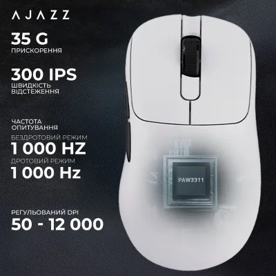 Бездротова ігрова миша Ajazz AJ179P MC White (AJ179P-MC-W) - мініатюра 10