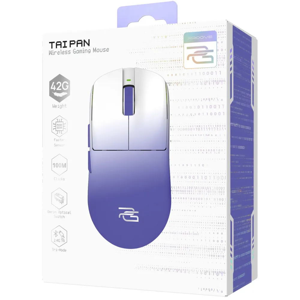 Бездротова ігрова миша Proove Gaming Taipan (black/purple) - мініатюра 2