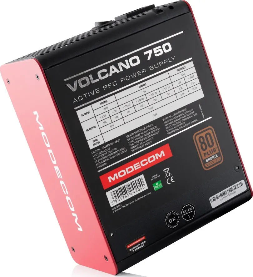 Блок живлення Modecom Volcano 750 Bronze (ZAS-MC85-SM-750-ATX-VOLCA) - мініатюра 3