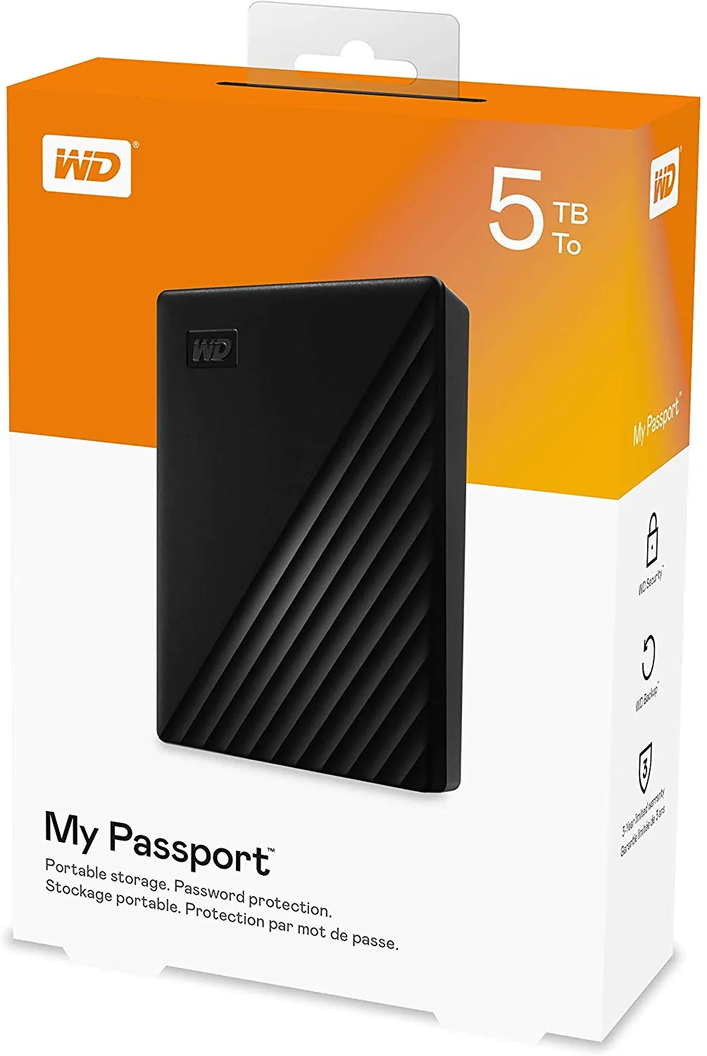 Зовнішній жорсткий диск 2.5" USB 5.0TB WD My Passport Black (WDBPKJ0050BBK-WESN)_Bulk - мініатюра 6