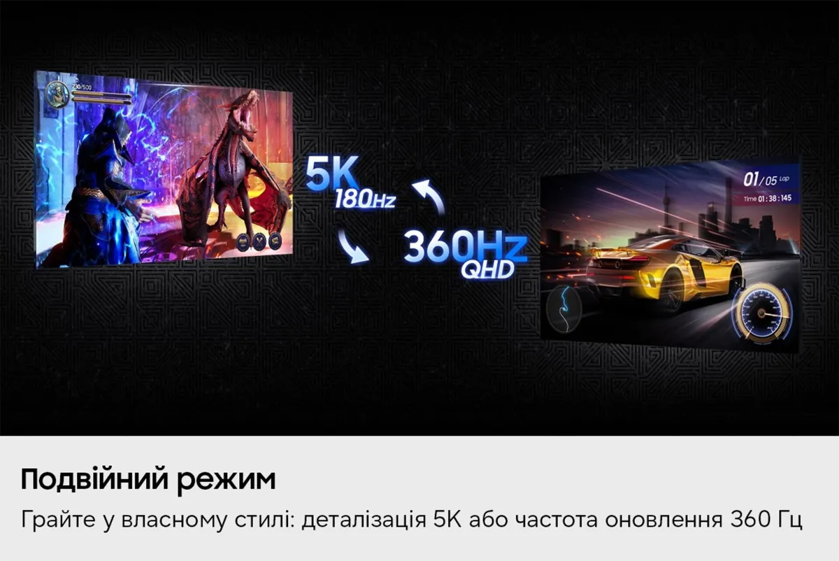 Монiтор Samsung 27" Odyssey Gaming G8 (LS27HG800EFXUA) IPS Black 180Hz - мініатюра 6