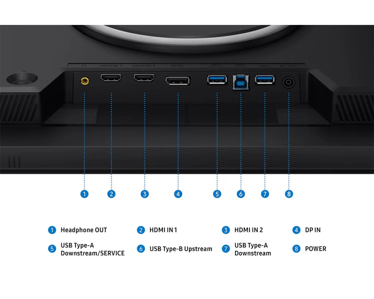 Монiтор Samsung 32" Odyssey Gaming G80HS (LS32HG802ESXUA) IPS Black 165Hz - мініатюра 4
