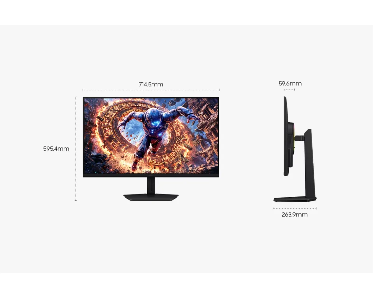 Монiтор Samsung 32" Odyssey Gaming G80HS (LS32HG802ESXUA) IPS Black 165Hz - мініатюра 5