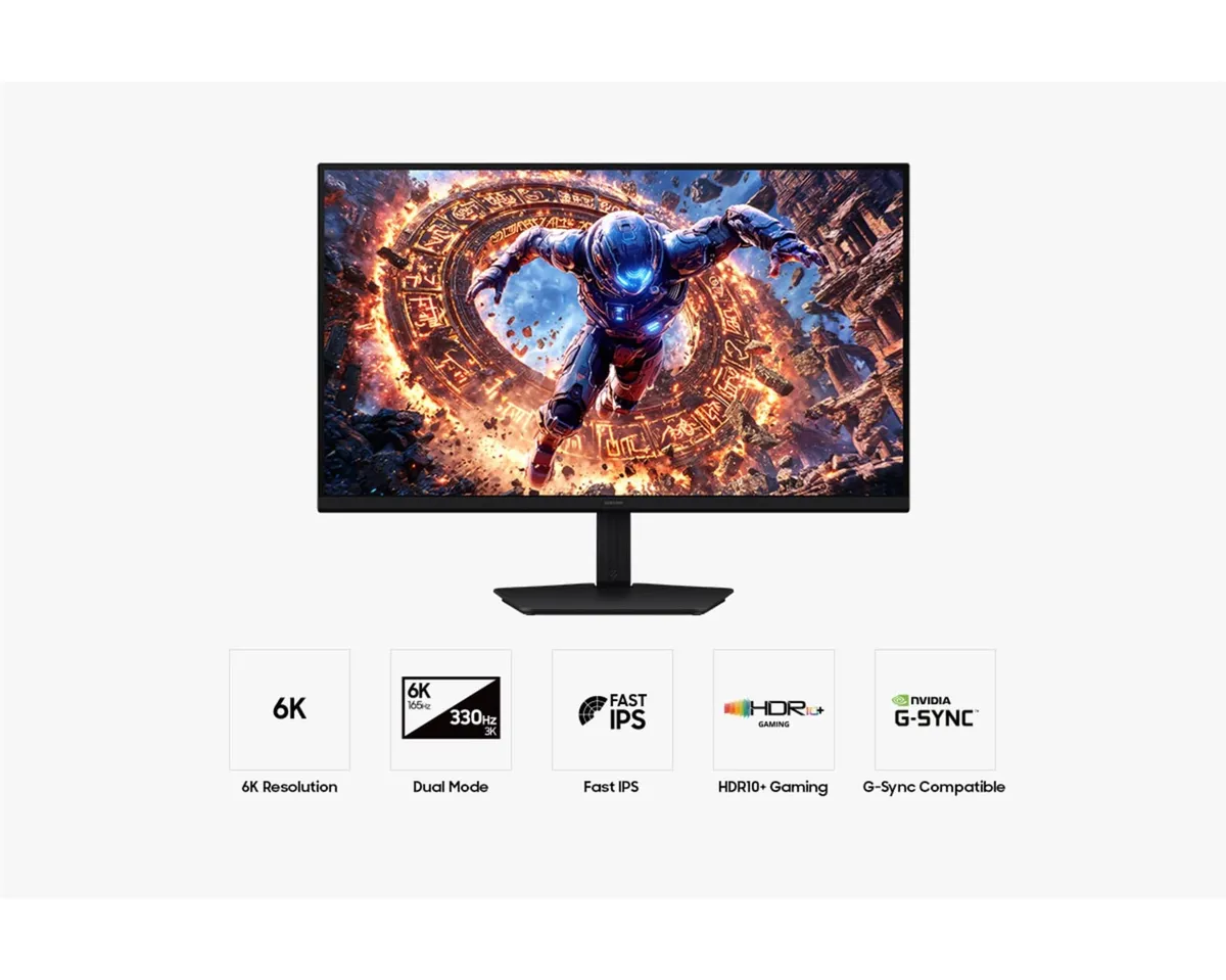 Монiтор Samsung 32" Odyssey Gaming G80HS (LS32HG802ESXUA) IPS Black 165Hz - мініатюра 6
