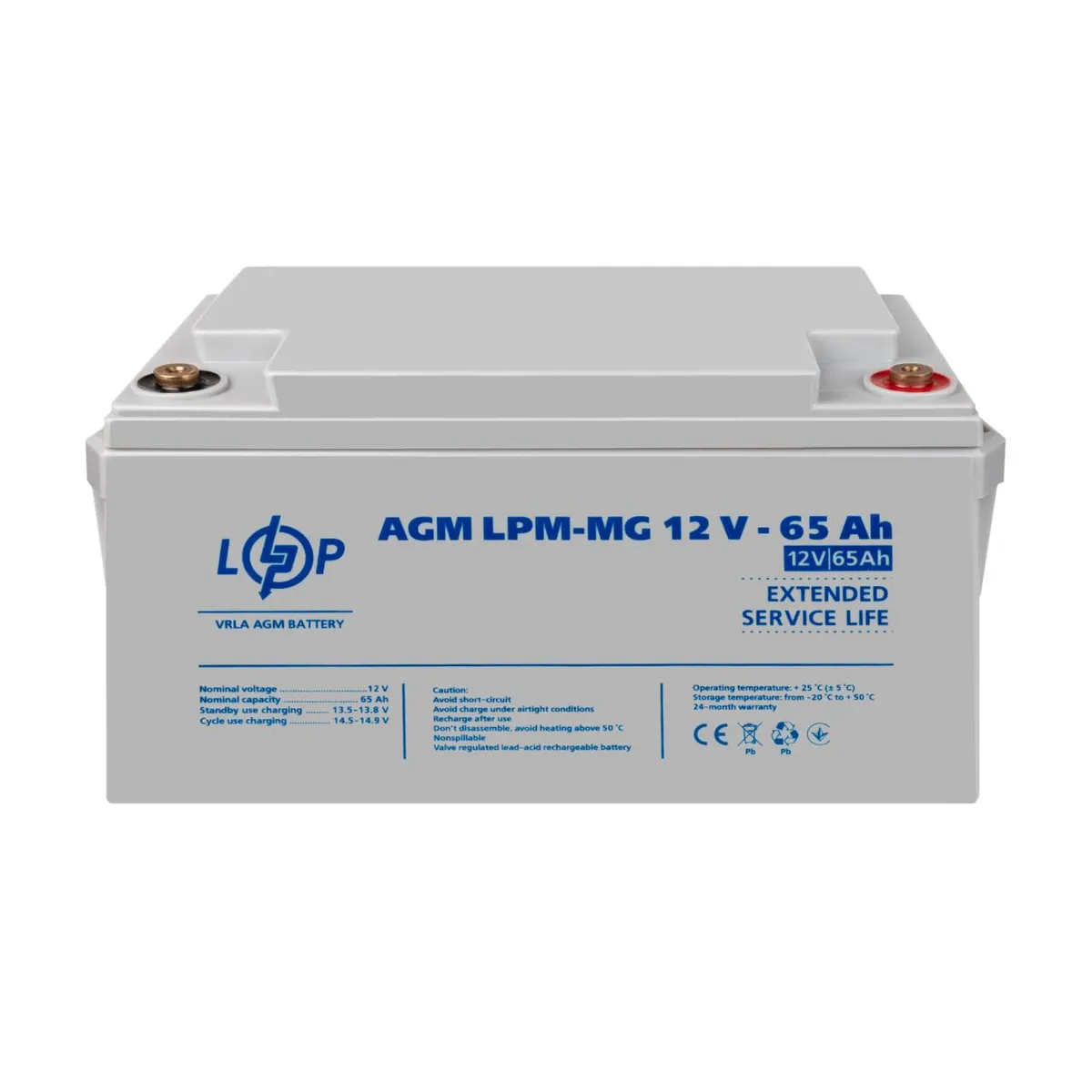Акумулятор мультигелевий LPM-MG 12V - 65 Ah - мініатюра 2