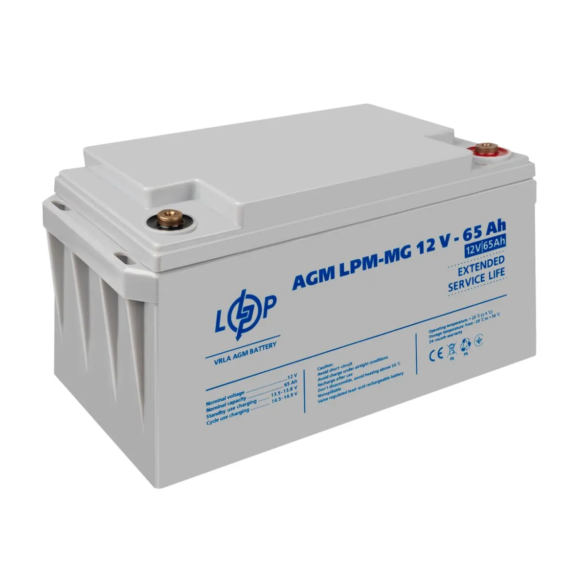Акумулятор мультигелевий LPM-MG 12V - 65 Ah - мініатюра 3