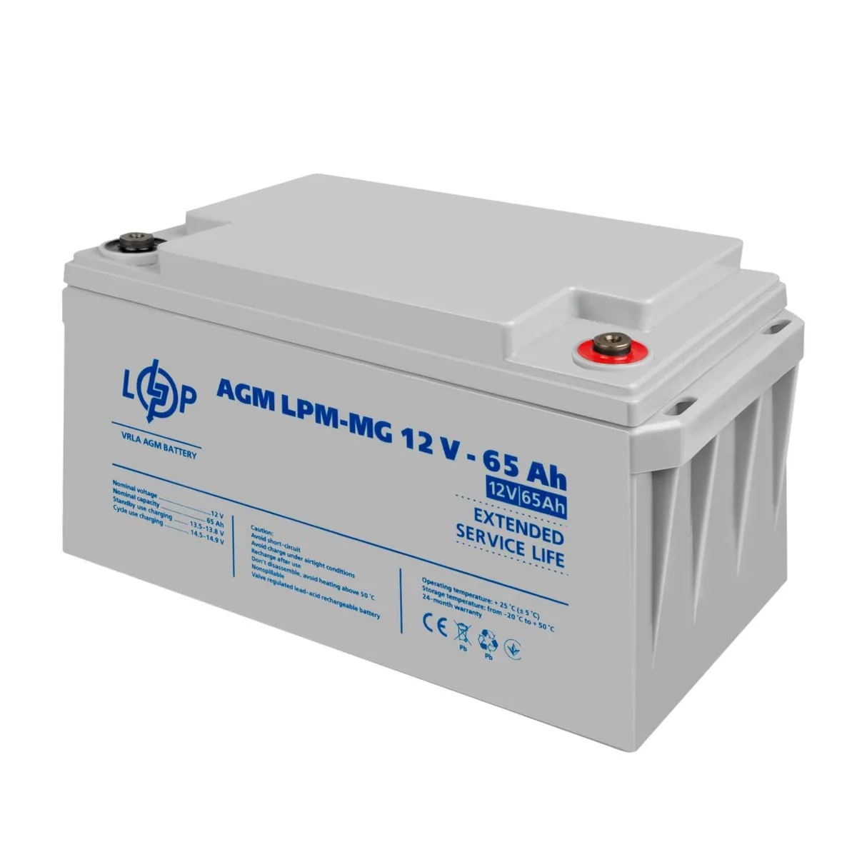 Акумулятор мультигелевий LPM-MG 12V - 65 Ah - мініатюра 4