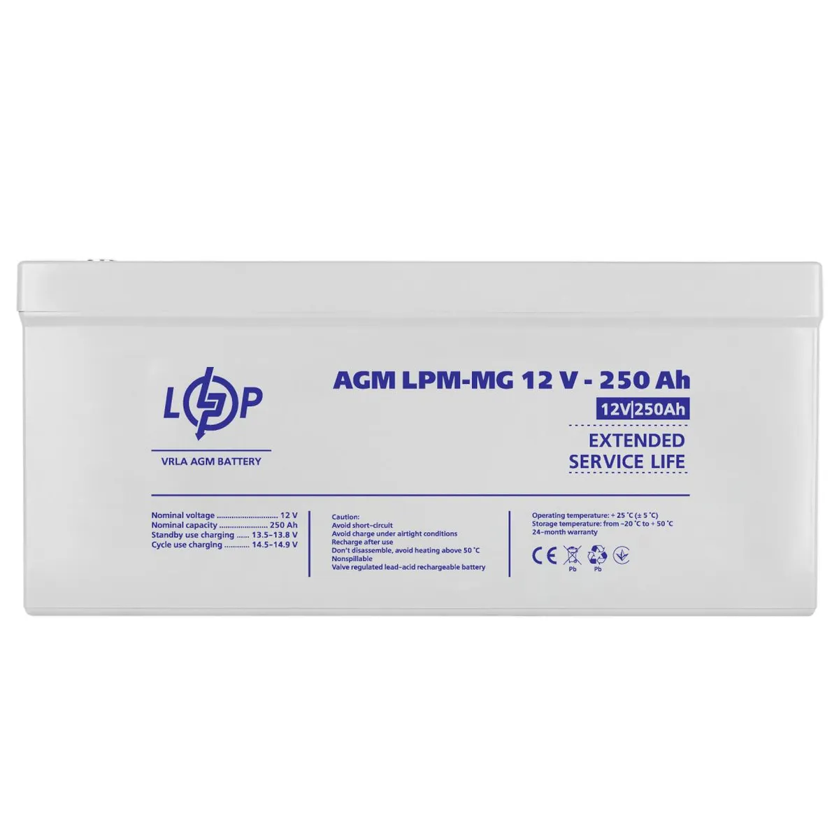 Акумулятор мультигелевий LPM-MG 12V - 250 Ah - мініатюра 3