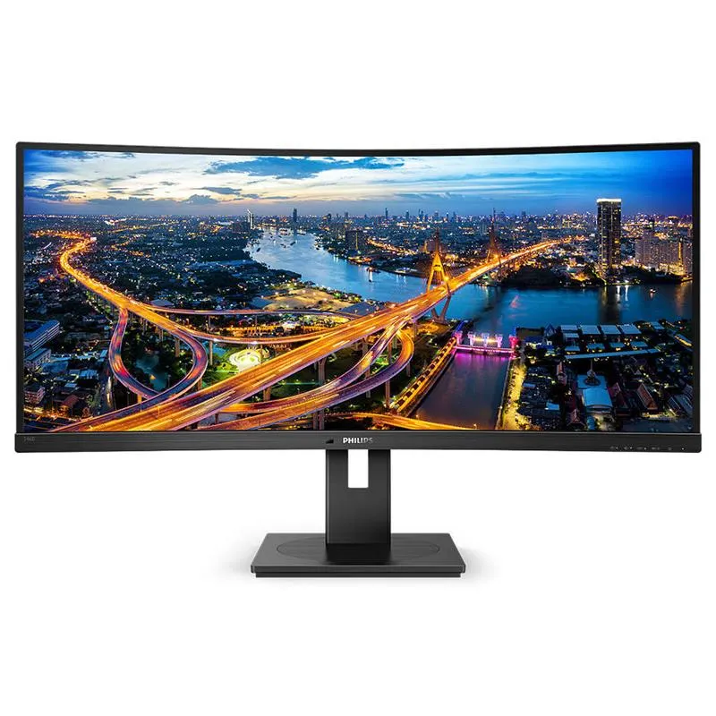 Монiтор Philips 34" UltraWide 346B1C/00 VA Black - зображення 1