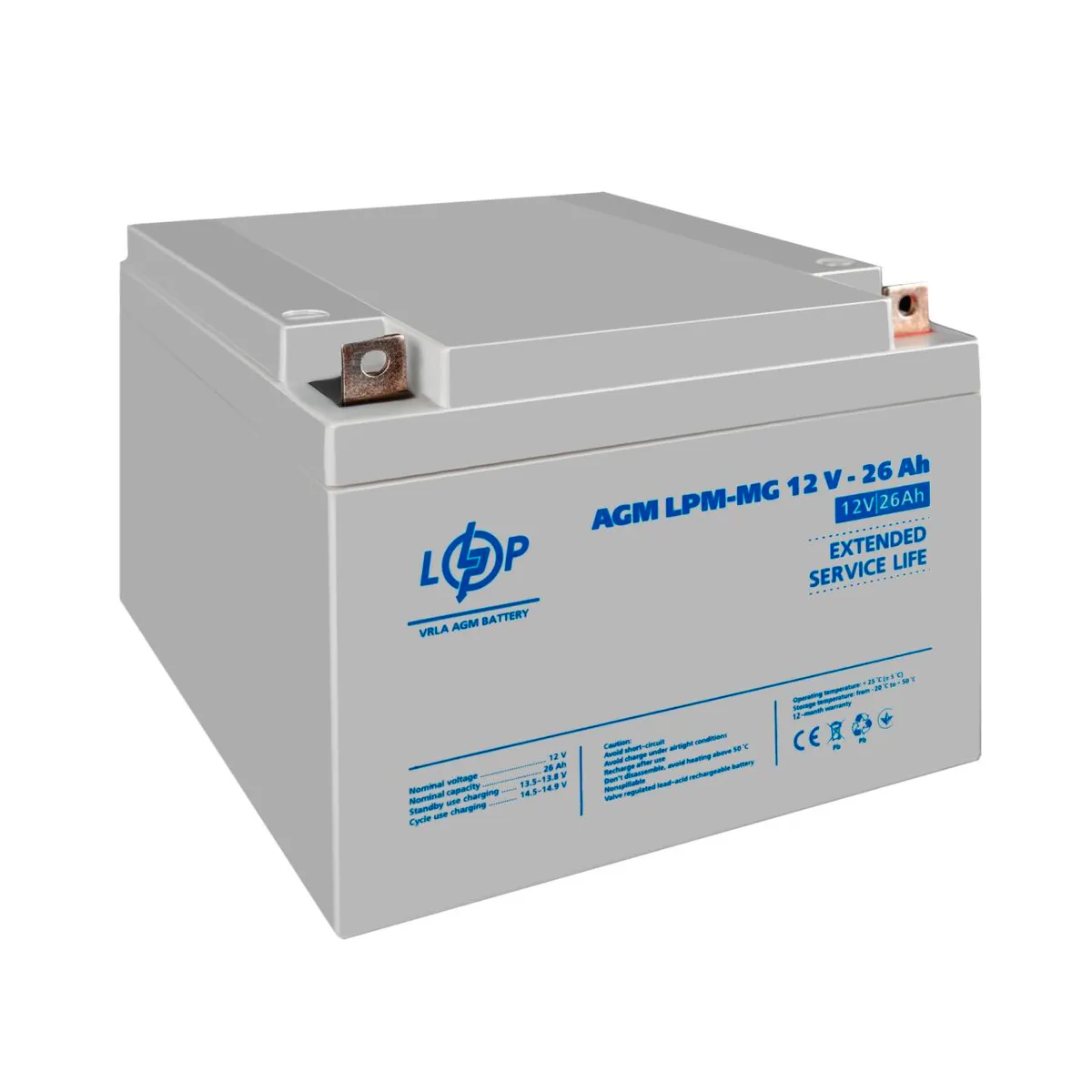 Акумулятор мультигелевий LPM-MG 12V - 26 Ah - мініатюра 3