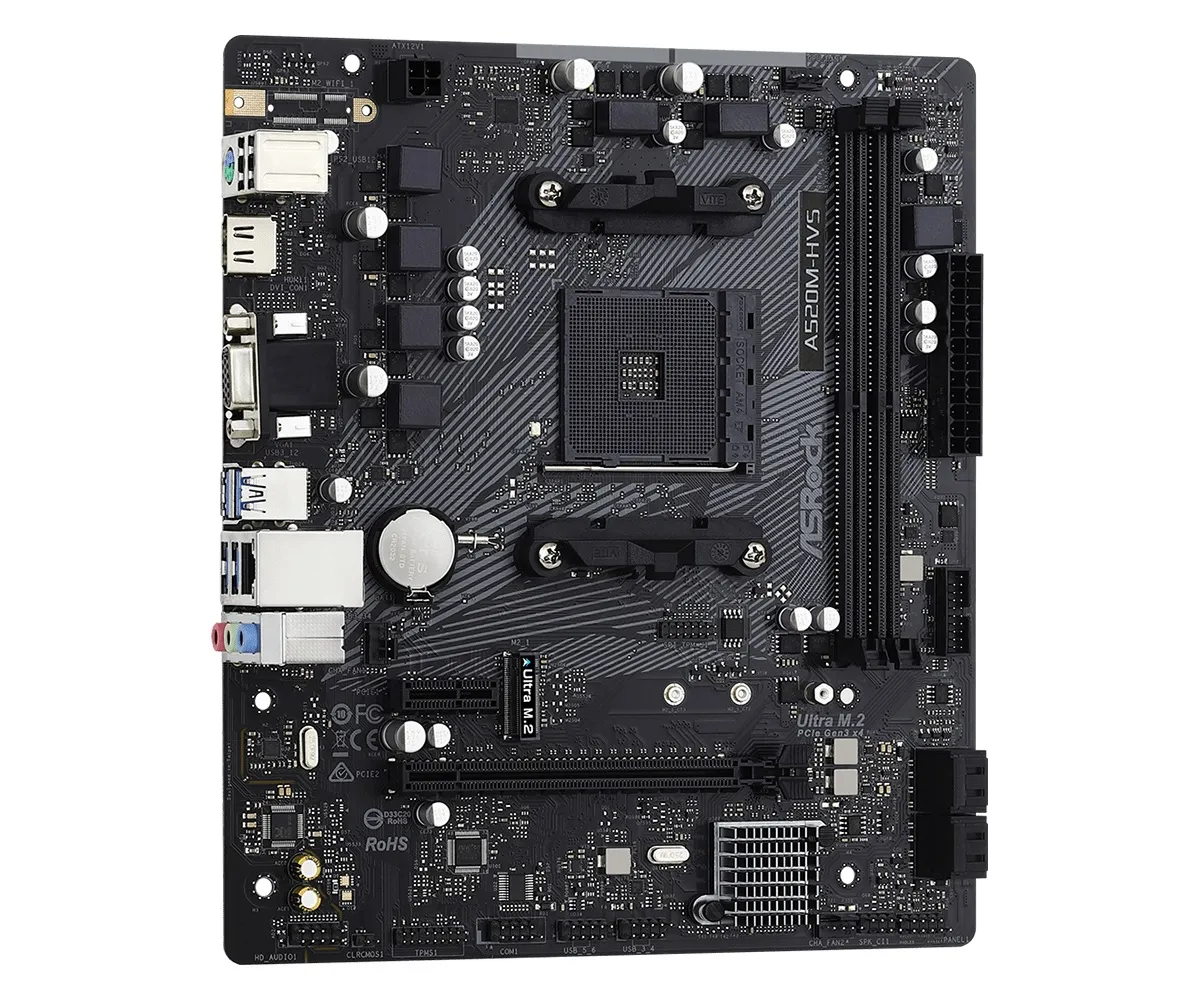 Материнська плата ASRock A520M-HVS Socket AM4 - мініатюра 3