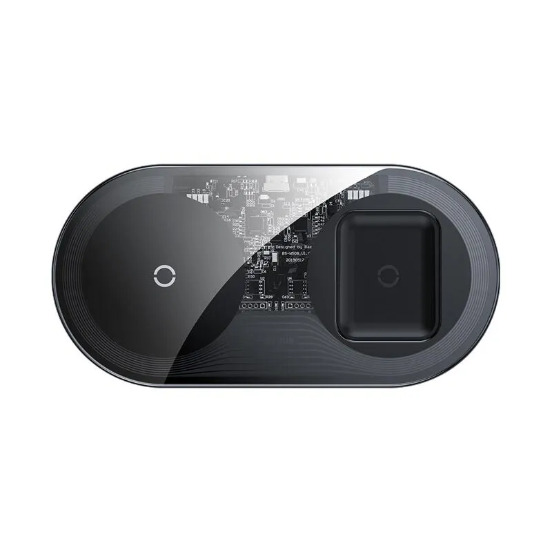 Бездротовий зарядний пристрій Baseus Simple 18W 2 in 1 Crystal (WXJK-A01) - мініатюра 3