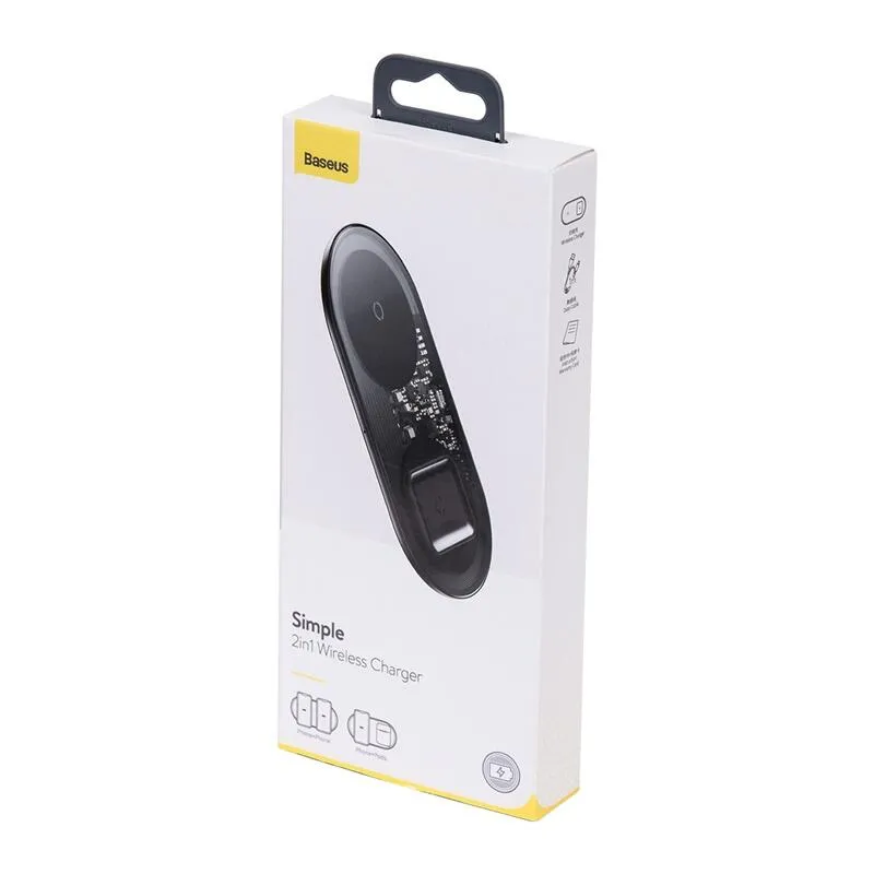 Бездротовий зарядний пристрій Baseus Simple 18W 2 in 1 Crystal (WXJK-A01) - мініатюра 7