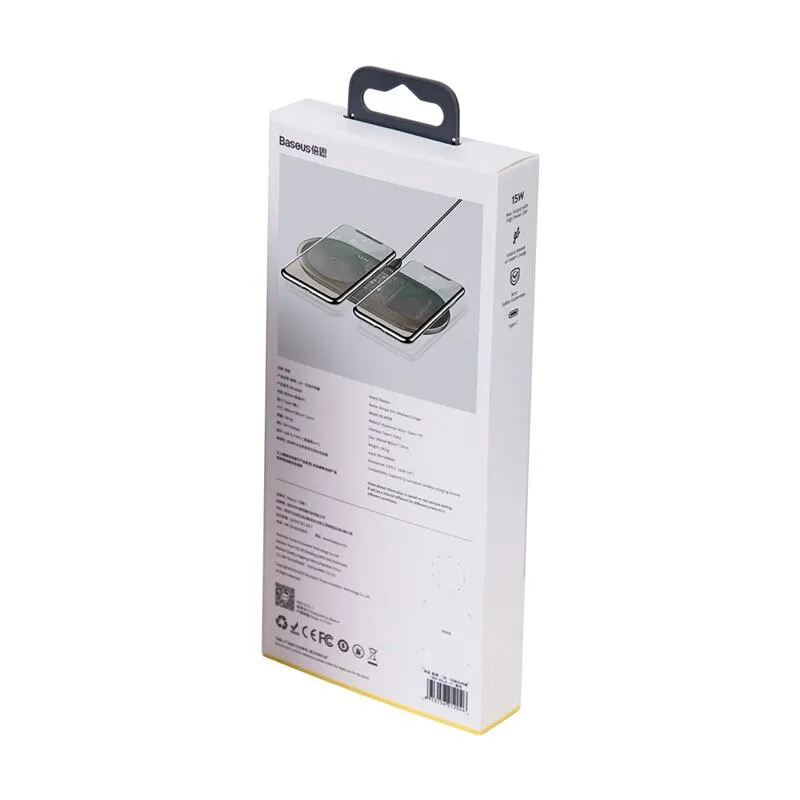 Бездротовий зарядний пристрій Baseus Simple 18W 2 in 1 Crystal (WXJK-A01) - мініатюра 8