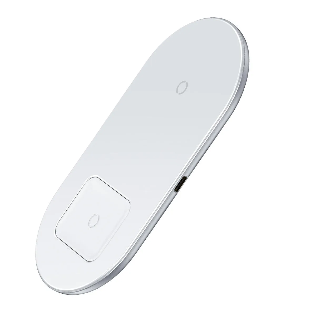 Беспроводное зарядное устройство Baseus Simple 18W 2 in 1 Белый (WXJK-02) - мініатюра 2