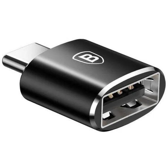 Перехідник Baseus USB Female to Type-C Male Чорний (CATOTG-01) - мініатюра 2