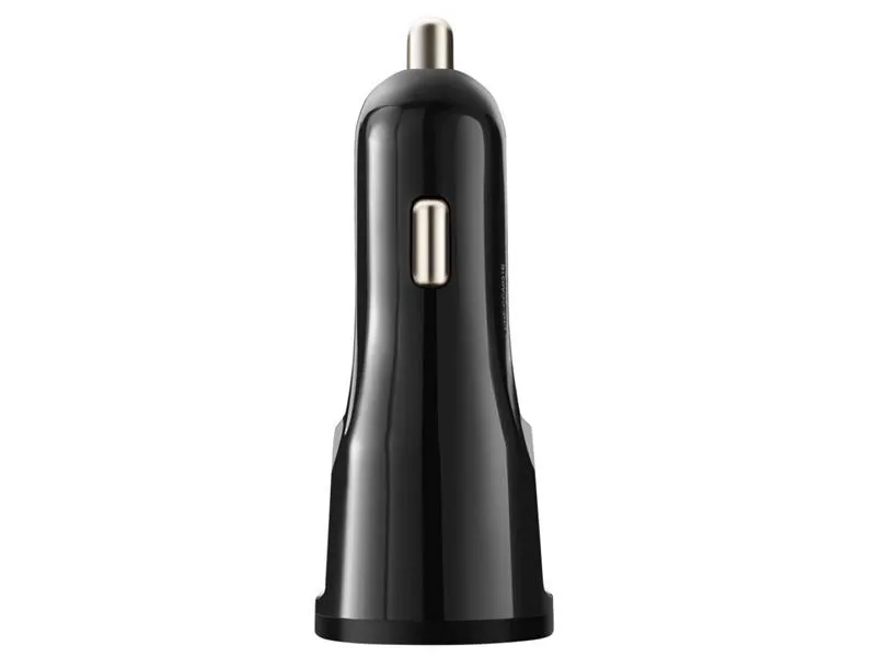 Автомобільний зарядний пристрій Canyon (1USB, 2.4A) Black (CNE-CCA033B) + кабель Lightning - зображення 1