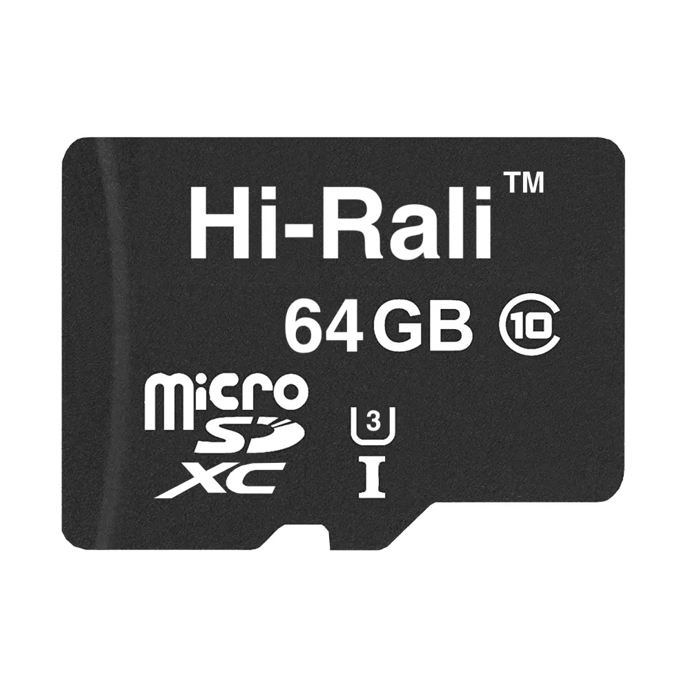 Карта пам`ятi MicroSDXC 64GB UHS-I/U3 Class 10 Hi-Rali (HI-64GBSDU3CL10-00) - зображення 1