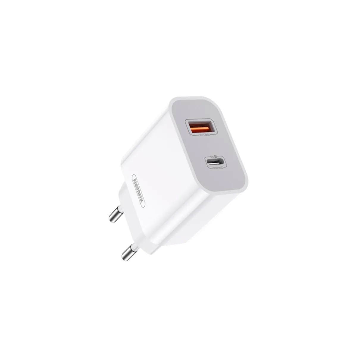 Мережевий зарядний пристрій Remax Surie 2 порта USB + Type-C 20W PD+QC Белый (RP-U68) - зображення 1