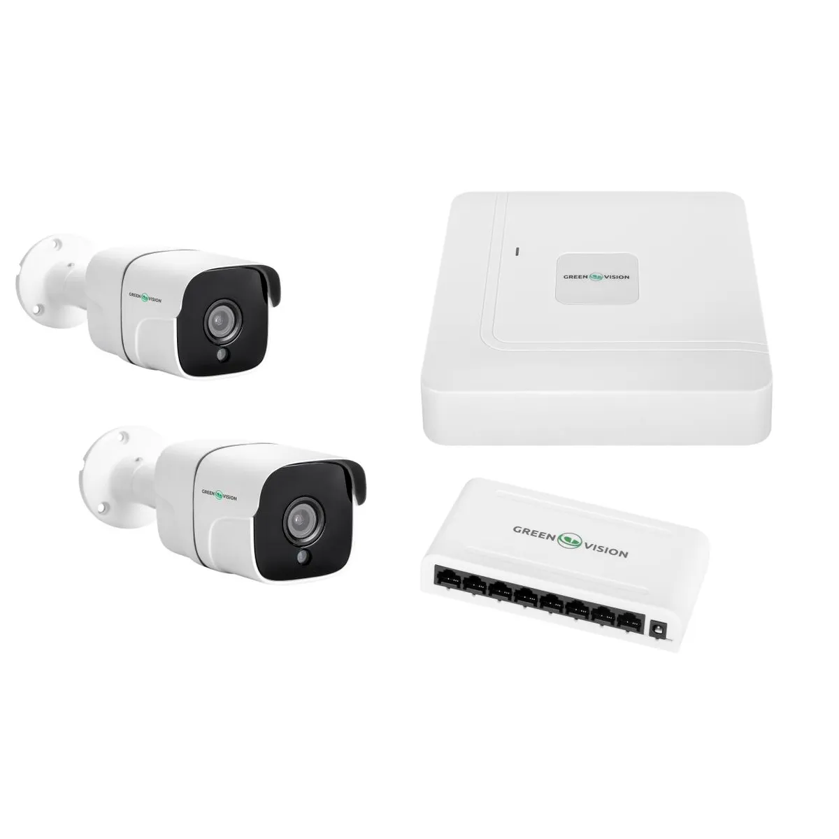 Комплект відеоспостереження вуличний на 2 циліндричні камери GV-IP-K-W60/02 5MP (Lite) - зображення 1