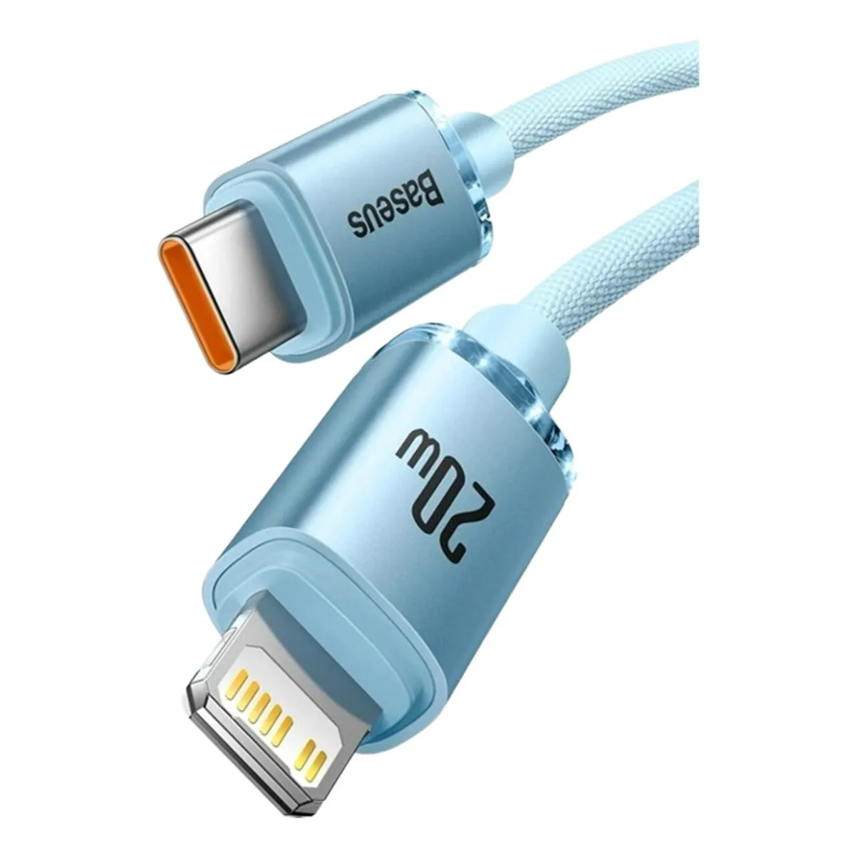 Кабель Baseus Crystal Shine Type-C to Lightning 20W 1.2M Голубой (CAJY001303) - мініатюра 2