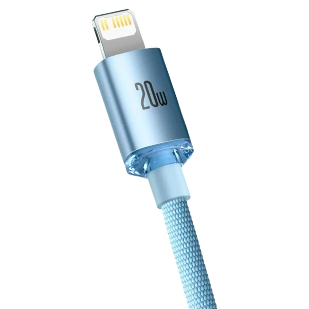 Кабель Baseus Crystal Shine Type-C to Lightning 20W 1.2M Голубой (CAJY001303) - мініатюра 3